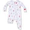 2 Way Zipper Footie, Santa Ski Friends - Footie Pajamas - 1 - thumbnail