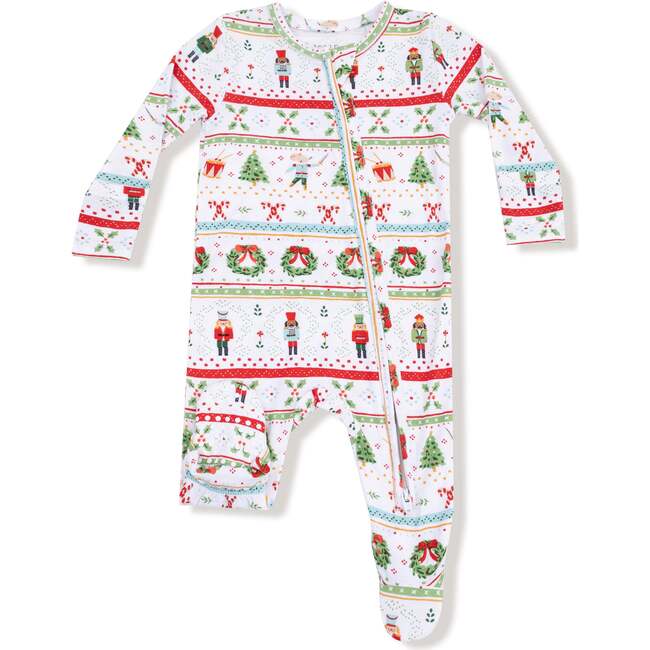 2 Way Zipper Footie, Nutcracker Fair Isle