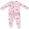 2 Way Zipper Ruffle Back Footie, Golfing Mrs. Clause and Elves - Footie Pajamas - 2