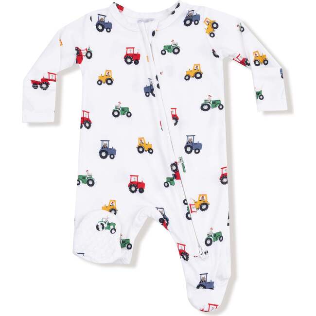 2 Way Zipper Footie, Mini Tractors