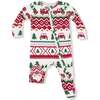 2 Way Zipper Footie, Red Truck Fair Isle - Footie Pajamas - 1 - thumbnail