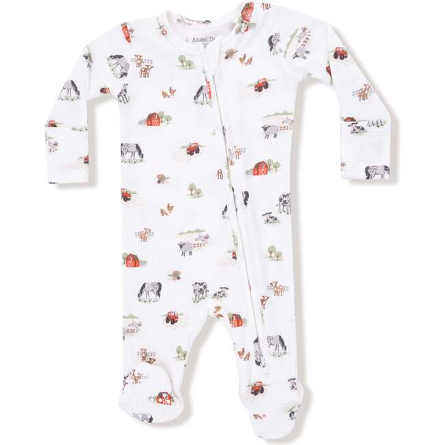 2 Way Zipper Footie, Little Farm