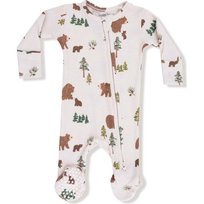 2 Way Zipper Footie, Sweet Brown Bears