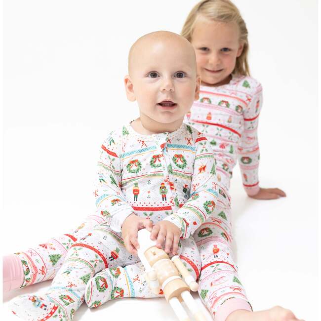 2 Way Zipper Footie, Nutcracker Fair Isle - Footie Pajamas - 2
