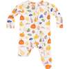 2 Way Zipper Footie, Autumn Pumpkins - Footie Pajamas - 1 - thumbnail
