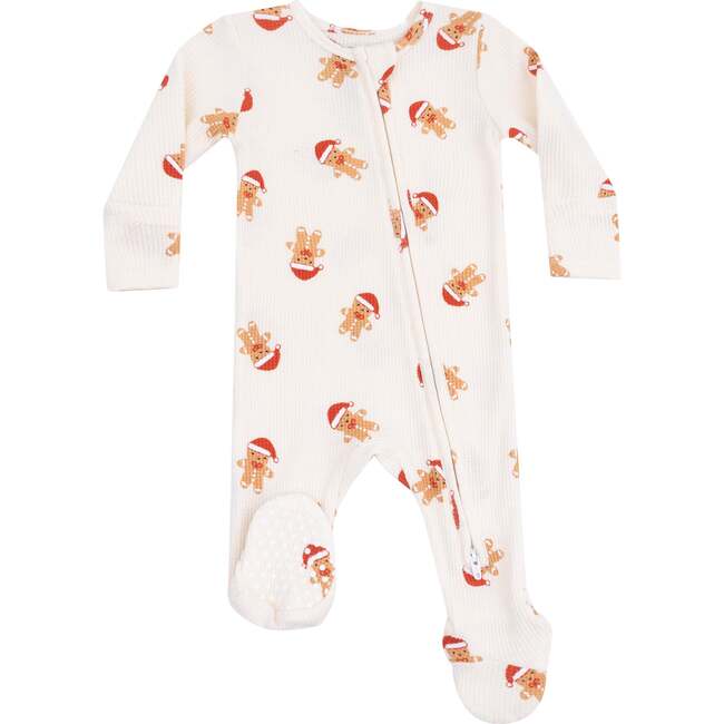 2 Way Zipper Footie, Gingerbread
