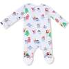 2 Way Zipper Footie, Holiday Penguins - Footie Pajamas - 2