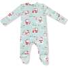 2 Way Zipper Footie, Golfing Santa and Elves - Footie Pajamas - 2