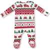 2 Way Zipper Footie, Red Truck Fair Isle - Footie Pajamas - 2