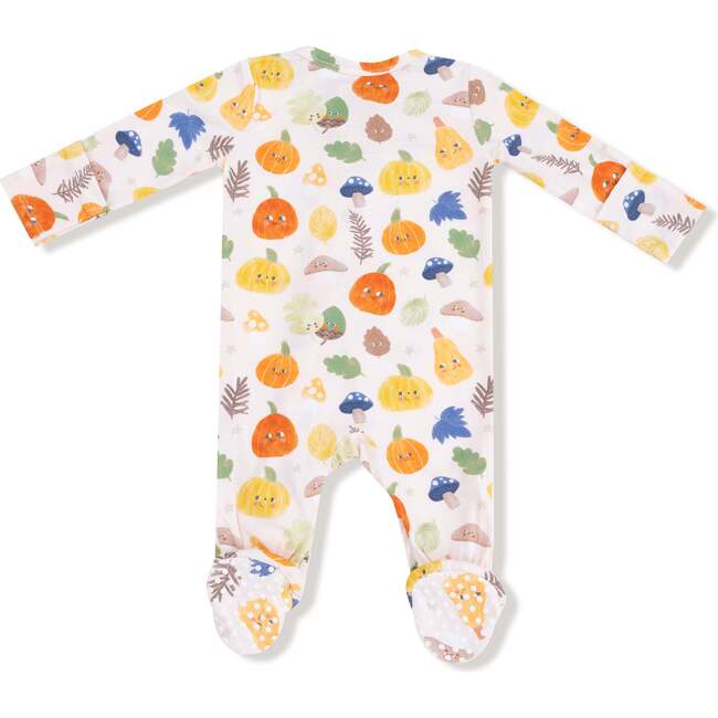 2 Way Zipper Footie, Autumn Pumpkins - Footie Pajamas - 2