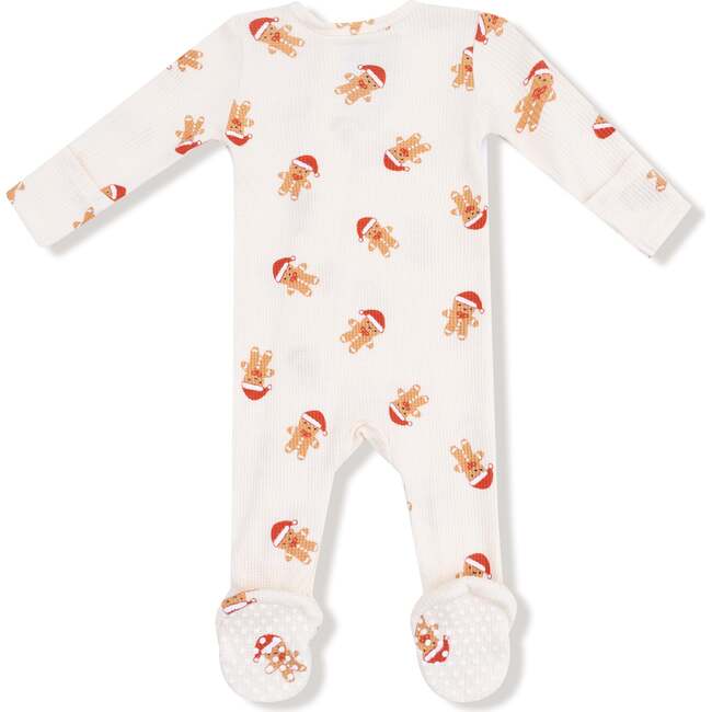 2 Way Zipper Footie, Gingerbread - Footie Pajamas - 2