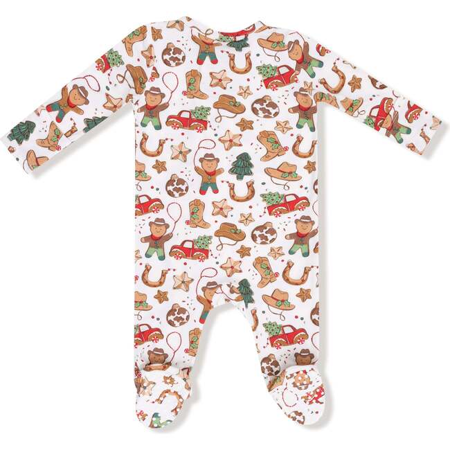 2 Way Zipper Footie, Cowboy Christmas Cookies - Footie Pajamas - 2