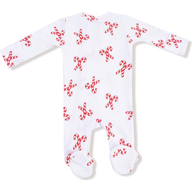 2 Way Zipper Footie, Candy Canes - Footie Pajamas - 3
