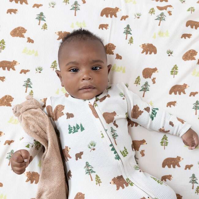 2 Way Zipper Footie, Sweet Brown Bears - Footie Pajamas - 2