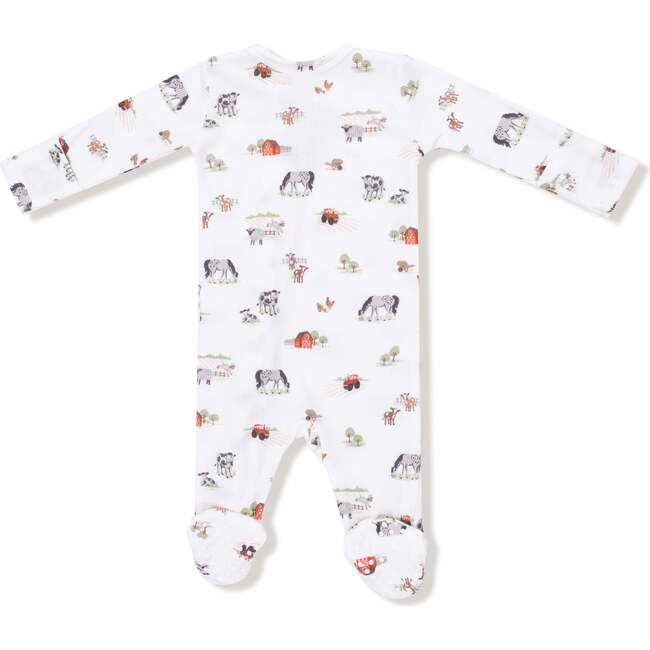 2 Way Zipper Footie, Little Farm - Footie Pajamas - 3