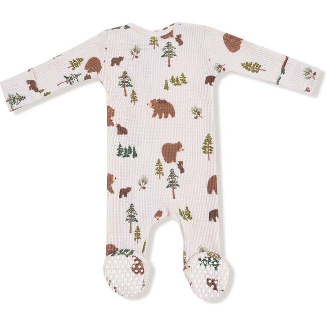 2 Way Zipper Footie, Sweet Brown Bears - Footie Pajamas - 3