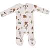 2 Way Zipper Footie, Sweet Brown Bears - Footie Pajamas - 3