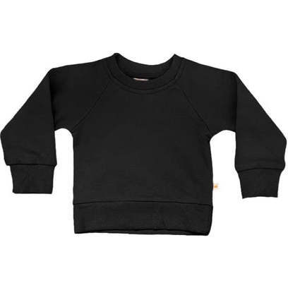 Crewneck Terry Sweatshirt, Black