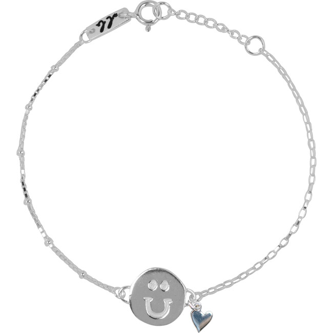 Children's You Make Me So Happy Bracelet, Silver - Bracelets - 1