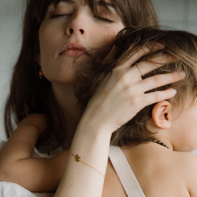 Our Hearts Beat As One Mother Bracelet, Gold Plated