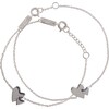 Our Hearts Beat As One Bracelet Set, Silver - Bracelets - 1 - thumbnail