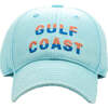 Gulf Coast Baseball Hat, Aqua - Hats - 1 - thumbnail