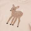 Deer Applique Millie Slouch, Pink - Sweatshirts - 3