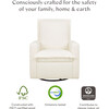 Cali Flange Gliding Swivel Recliner in Cream Shearling - Glider - 2