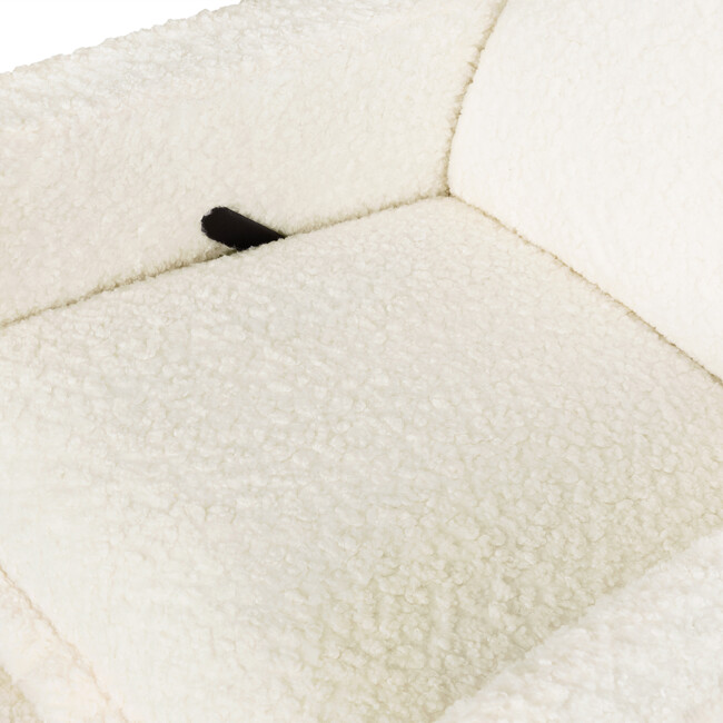Cali Flange Gliding Swivel Recliner in Cream Shearling - Glider - 5