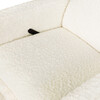 Cali Flange Gliding Swivel Recliner in Cream Shearling - Glider - 5