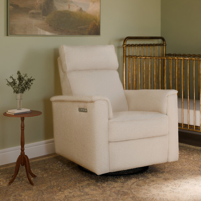 Willa Pro Power Glider Recliner w/ Power Lumbar in Performance Ivory Boucle - Glider - 2