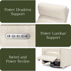 Willa Pro Power Glider Recliner w/ Power Lumbar in Performance Ivory Boucle - Glider - 3