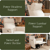 Willa Pro Power Glider Recliner w/ Power Lumbar in Performance Cream Eco-Weave - Glider - 2
