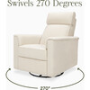 Willa Pro Power Glider Recliner w/ Power Lumbar in Performance Ivory Boucle - Glider - 6