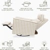 Willa Pro Power Glider Recliner w/ Power Lumbar in Tan Gingham - Glider - 4 - thumbnail