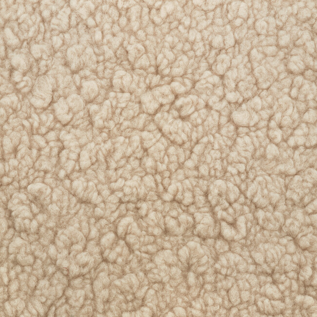 Kiwi Gliding Ottoman in Chai Shearling with Dark Wood Base - Ottomans - 5