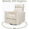Willa Pro Power Glider Recliner w/ Power Lumbar in Tan Gingham - Glider - 5 - thumbnail