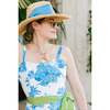 Women's The Hydrangea Wide Grosgrain Ribbon Sun Hat, Red - Hats - 3 - thumbnail