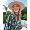 Women's Zinnia Classic Short Brim Long & Thin Grosgrain Ribbon Sun Hat, Ivory - Hats - 7