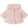 Newborn Girl Zip Sweatshirt, Pink - Sweatshirts - 1 - thumbnail