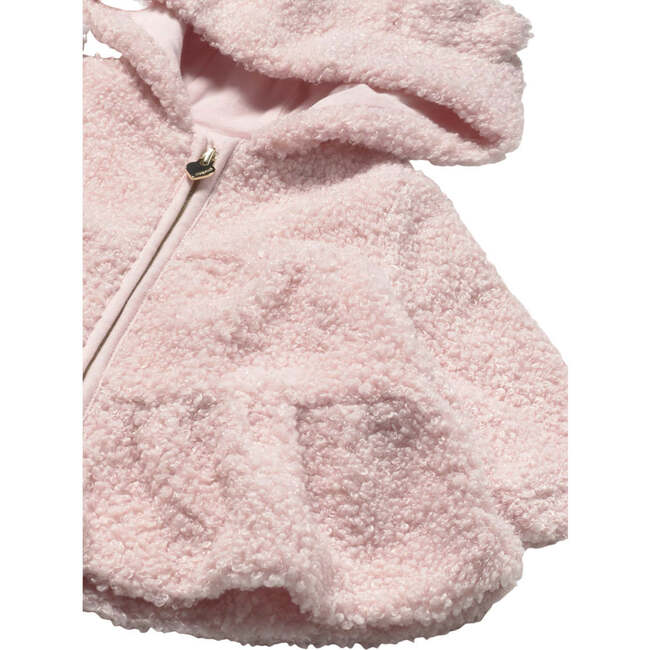 Newborn Girl Zip Sweatshirt, Pink - Sweatshirts - 3