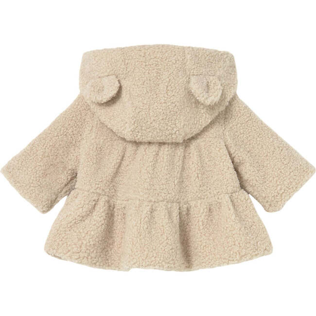Newborn Girl Zip Sweatshirt, Beige - Sweatshirts - 2
