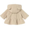 Newborn Girl Zip Sweatshirt, Beige - Sweatshirts - 2