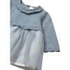 Newborn Girl Tulle and Knit Dress, Blue - Dresses - 3
