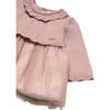 Newborn Girl Tulle and Knit Dress, Pink - Dresses - 3