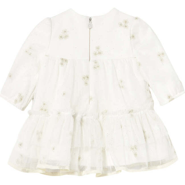 Newborn Girl Tulle Dress, White - Dresses - 2