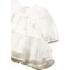 Newborn Girl Tulle Dress, White - Dresses - 3