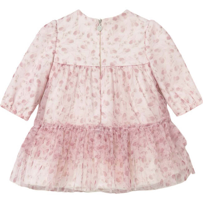 Newborn Girl Tulle Dress, Pink - Dresses - 2