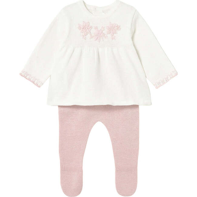 Newborn Girl Pants and Sweater Set, Pink