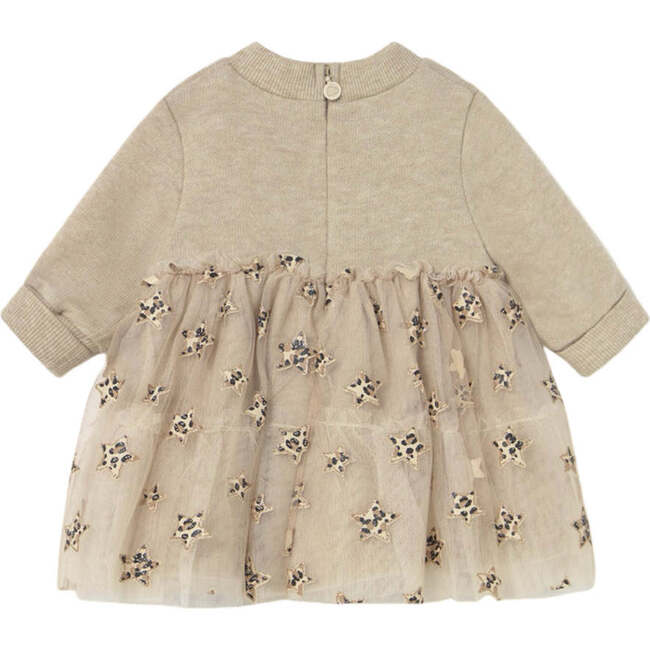 Newborn Girl Tulle Dress, Beige - Dresses - 2